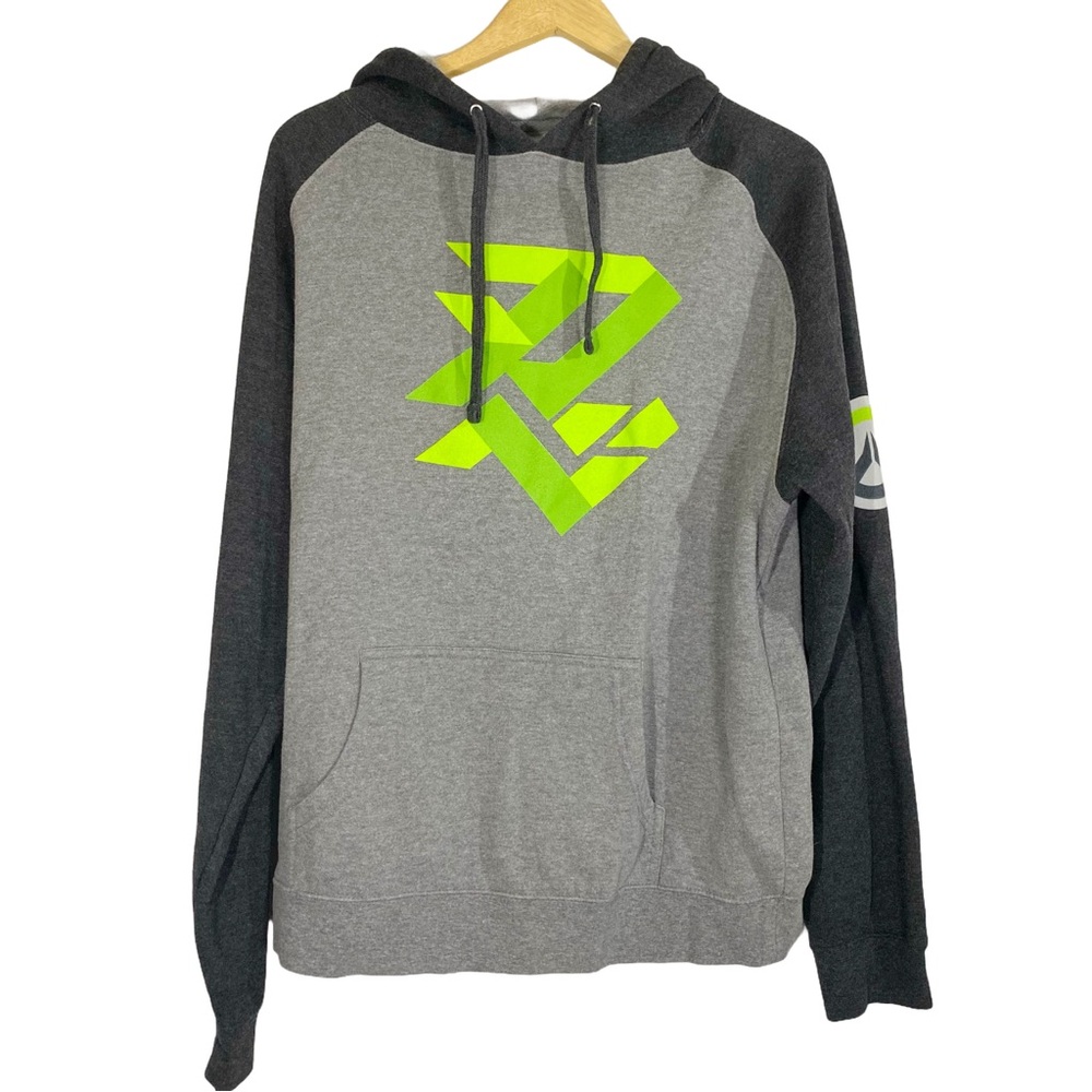 Overwatch JINX Genji Shimada Club Raglan Pullover Hoodie - Heather Charcoal L